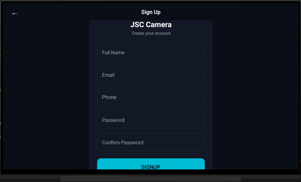 JSC Camera Android TV screen 2