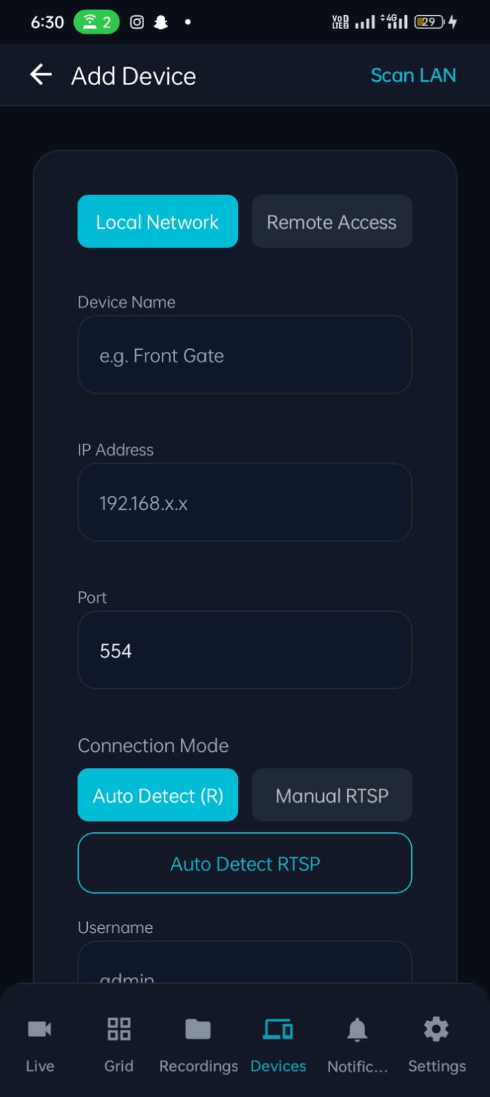 JSC Camera Android application screen 3