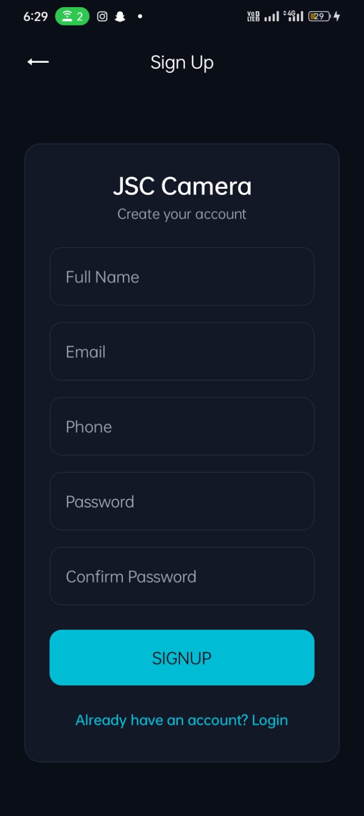 JSC Camera Android application screen 7